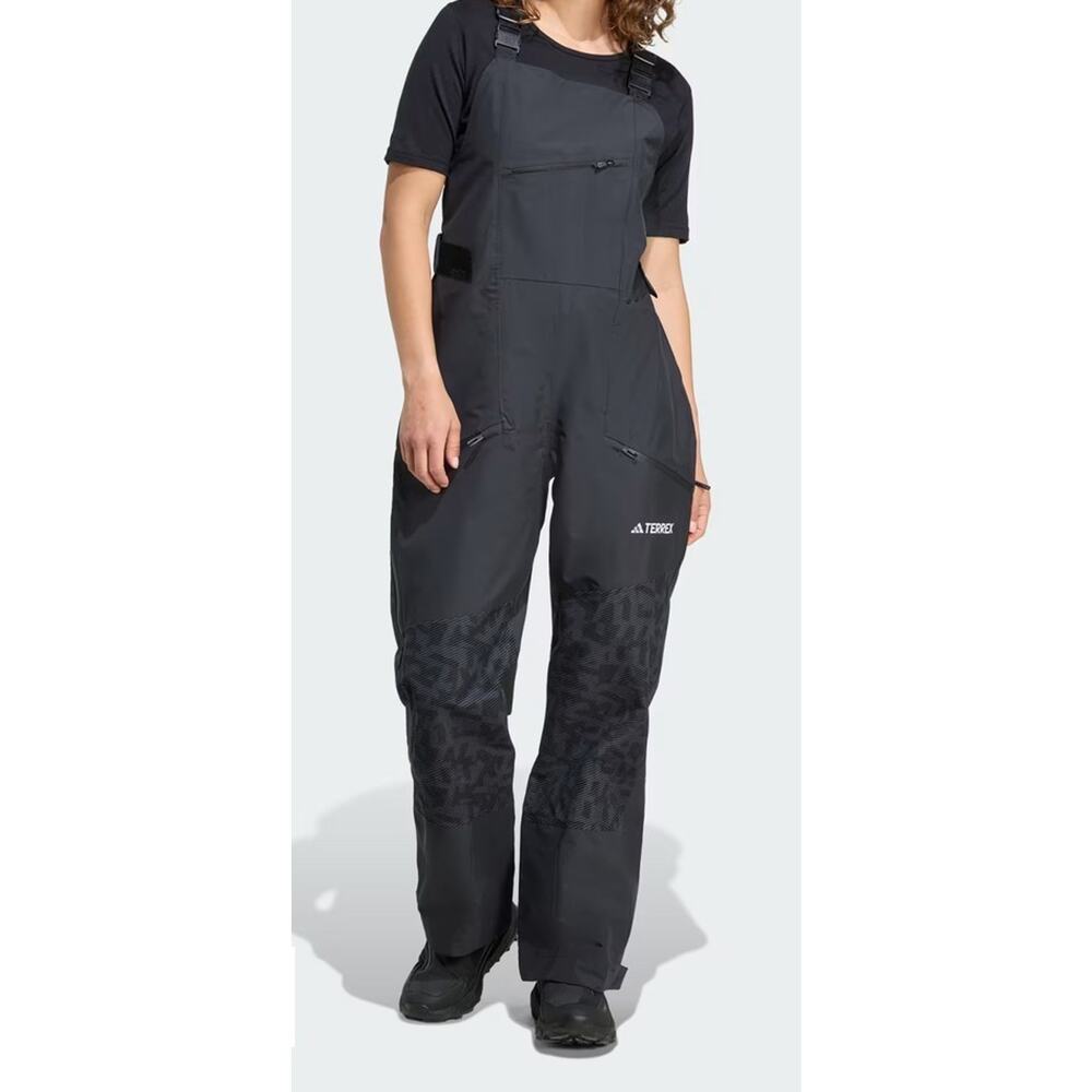 New Adidas Terrex Women's Xperior Hybrid Bib Black Pants Size M Retail $280